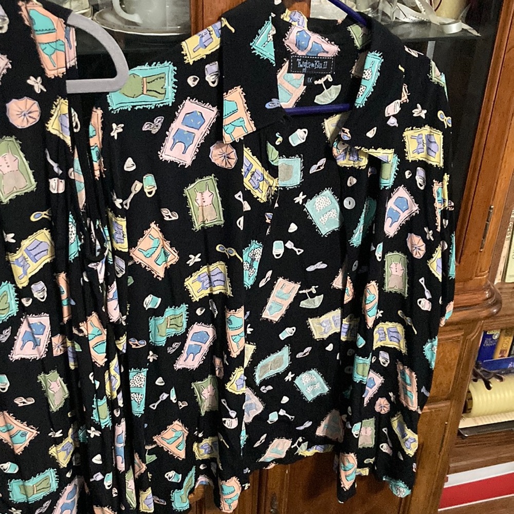 Twyla & Blue Dress and Blouse Set -